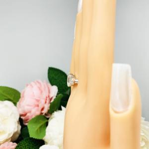 Natural White Topaz Marquise Trillions Accents Engagement Ring Size 7 FINAL SALE