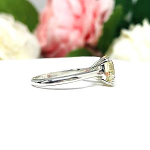 Round 9mm Yellow Cubic Zirconia Engagement Ring