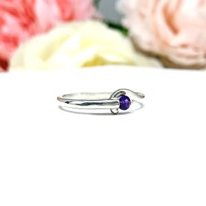 February Birthstone Amethyst Stacking Ring SIZE 7 FINAL SALE