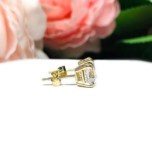 Asscher Cubic Zirconia Stud Earrings