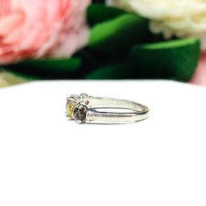 Autumn Colors 3mm Round Natural Gemstone Five Stone Ring