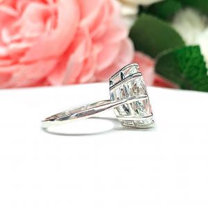 Natural White Topaz Oval Eight Prong Statement Ring