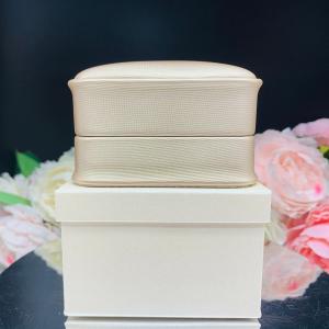 Double Ring Gift Presentation Box - Engagement and Wedding Ring Presentation Box - Shimmer champagne color - Includes ivory color outer box