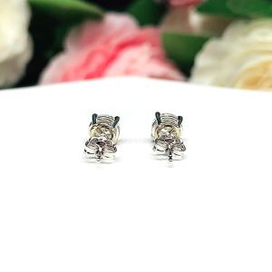 Round Moissanite 14k Gold Stud Earrings Authentic Claw Prong FREE 3RD DAY UPS