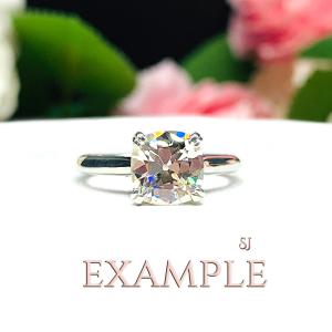 Old Mine Cut Cubic Zirconia Loose – 7.5mm (2 carats), Diamond Simulant