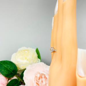 Genuine Pastel Pink Morganite with Moissanite Accents Ring Size 5.25 FINAL SALE