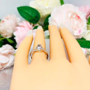 Genuine Pastel Pink Morganite with Moissanite Accents Ring Size 5.25 FINAL SALE