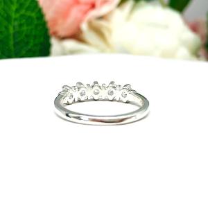 Round 3mm CZ Five Stone Ring