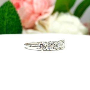 Round 3mm CZ Five Stone Ring