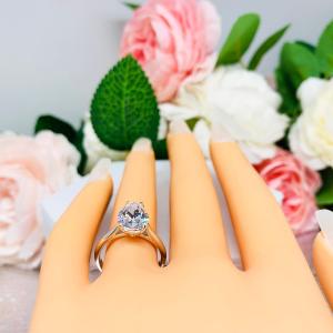 Pear-Cut CZ Engagement Ring • 12x8mm, Sterling Silver, Size 6