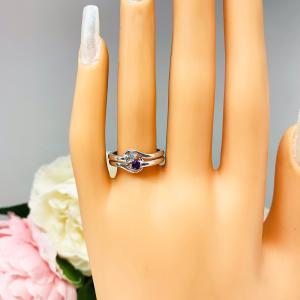 December Birthstone Swiss Blue Topaz Stacking Ring