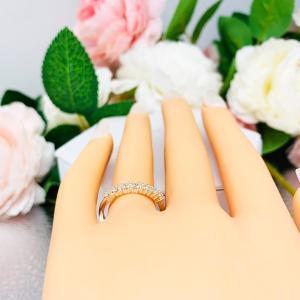 Round 2mm Light Yellow Cubic Zirconia Wedding Band