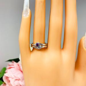 February Birthstone Amethyst Stacking Ring SIZE 7 FINAL SALE