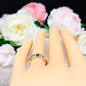 May Birthstone Lab Emerald Stacking Ring SIZE 6 FINAL SALE