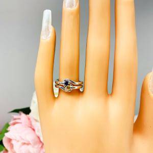 September Birthstone Lab Blue Sapphire Stacking Ring SIZE 6 FINAL SALE