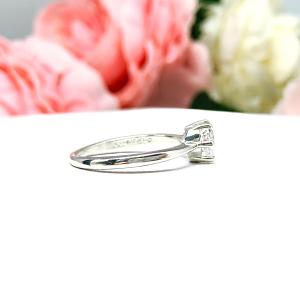 Heart Cubic Zirconia Low Profile Engagement Ring