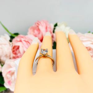 Petite Round Cubic Zirconia Engagement Ring