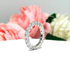 Round 3mm Cubic Zirconia Eternity Wedding Band SIZE 6 FINAL SALE