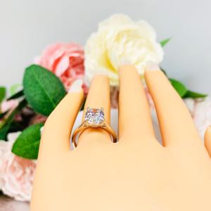 Elongated Asscher 10x8mm Cubic Zirconia Engagement Ring Size 6.25 FINAL SALE