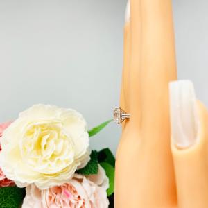 Elongated Asscher 10x8mm Cubic Zirconia Engagement Ring Size 6.25 FINAL SALE