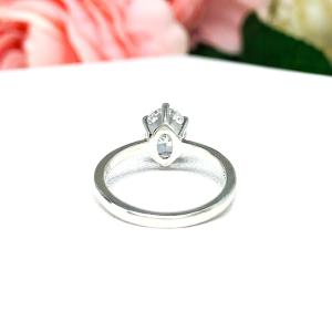 Oval CZ 6 Prong Engagement Ring 7x5mm 3/4 Carat 8x6mm 1.25 Carats
