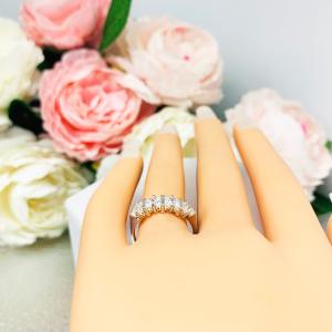 Cushion 4mm Cubic Zirconia Four Stone Ring Size 6.5 FINAL SALE