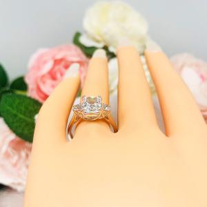 Radiant CZ 9x7mm Sterling Silver Engagement Ring Round Accents