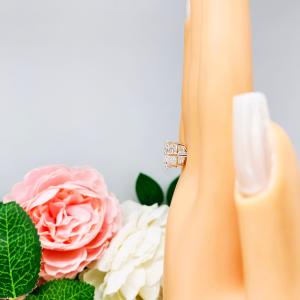 Heart Cubic Zirconia Six Prong Cathedral Engagement Ring
