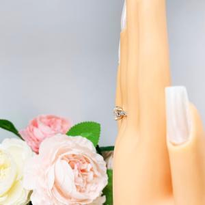 Natural White Topaz Oval Solitaire Ring - 6 prong sterling silver setting