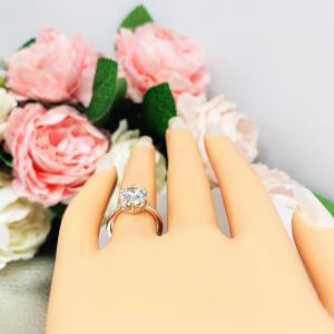 Oval Cubic Zirconia 10x8mm 6 Prong Engagement Ring