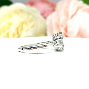 Natural White Topaz Oval Solitaire Ring - 6 prong sterling silver setting