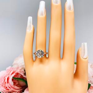 Round 10mm Cubic Zirconia Engagement Ring