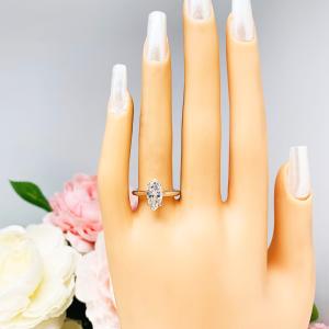 Marquise Near Colorless 12x6mm Cubic Zirconia Engagement Ring SIZE 6.5 FINAL SALE