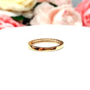Round Moissanite 2mm Half-Eternity 10k Rose Gold Wedding Band Size 6.5 FINAL SALE