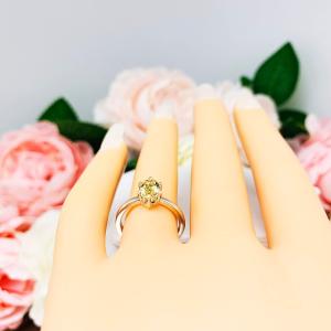 Genuine Oval Golden Citrine Ring