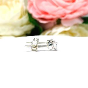 Round Cubic Zirconia Stud Earrings