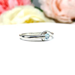 December Birthstone Swiss Blue Topaz Stacking Ring