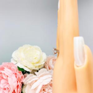 Princess & Pear-Cut CZ 3-Stone Engagement Ring • 7mm, Sterling Silver, Size 8