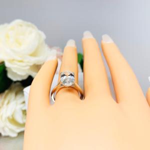 Lab White Sapphire Elongated Oval Engagement Ring 12x8mm 4.5 Carats
