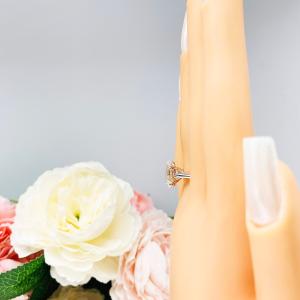 Lab White Sapphire Elongated Oval Engagement Ring 12x8mm 4.5 Carats