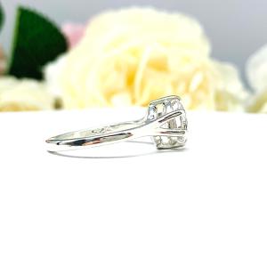 Lab White Sapphire 8mm Cushion Ring