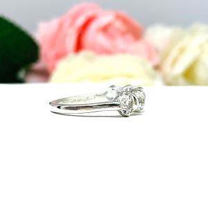 Natural White Topaz 5 Stone Ring - 4mm round stones - Sterling silver setting