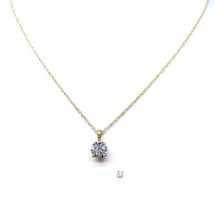 Round Moissanite Gold Pendant Necklace Authentic FREE 3RD DAY UPS