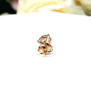 14k Gold Moissanite Martini Stud Earring – Single Stud in Five Size Options - Round brilliant DEF VVS lab stones