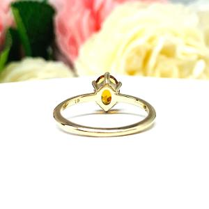 Hessonite Garnet 10k Yellow Gold Ring Natural 8x6mm Oval Size 8