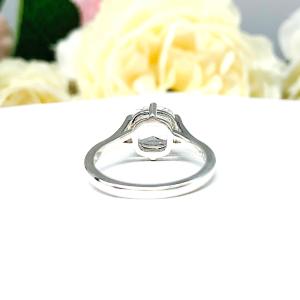 Lab White Sapphire 8mm Cushion Ring
