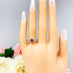 Genuine Madeira Citrine 6x4mm Oval Ornamental Leaf Ring SIZE 6