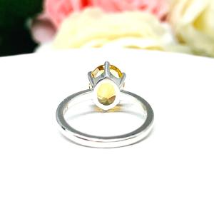 Genuine Oval 10x8mm Golden Citrine Ring