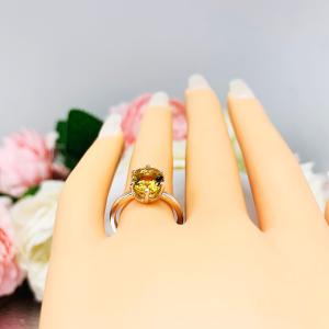 Genuine Oval 10x8mm Golden Citrine Ring