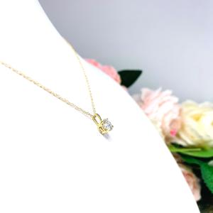 Round Moissanite Gold Pendant Necklace Authentic FREE 3RD DAY UPS